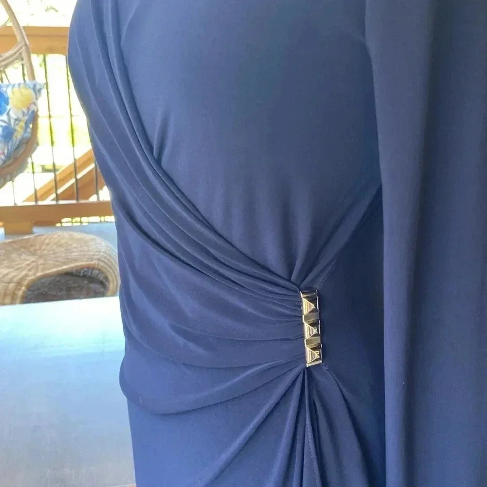 Joseph Ribkoff | Drape Front Dress - Picture 8 of 12